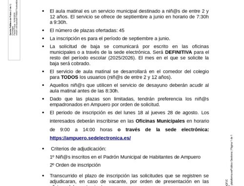 AULA MATINAL 2025/2026